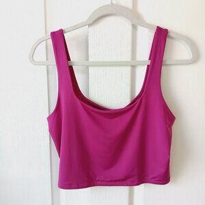 Express Women's Fuchsia Pink Body Contour Cropped Tank Top Size L
